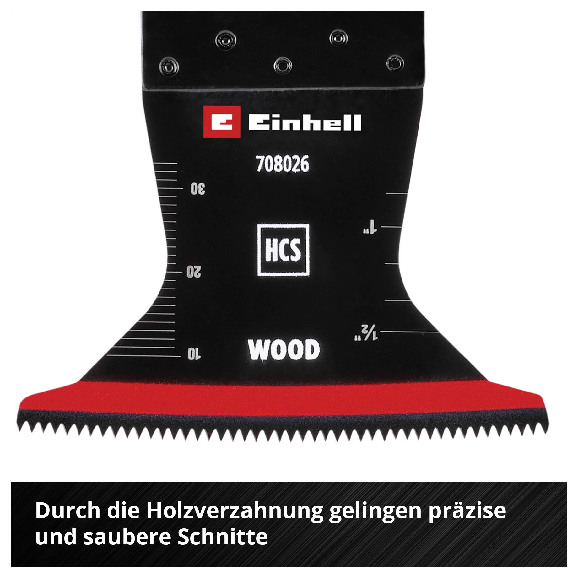 Einsatzwerkzeug mit 'Holzverzahnung' für saubere und präzise Holzschnitte von 'Einhell'.