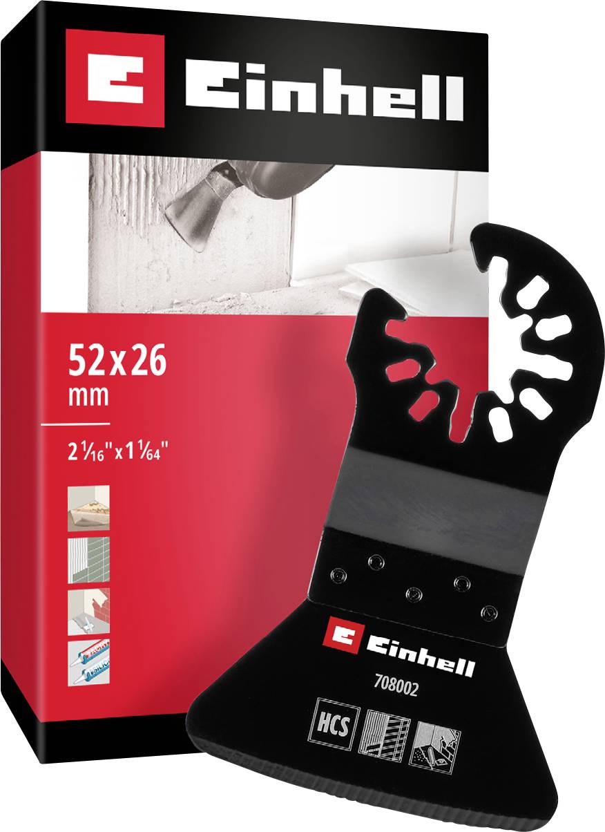 Einhell 708002 Schaber HCS, Starr 52mm Chrom-Vanadium Stahl, HCS Schaber 52 mm 1 St.