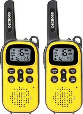 DECROSS DC43 Gelb 2er-Set DC4311100002000 PMR-Handfunkgerät