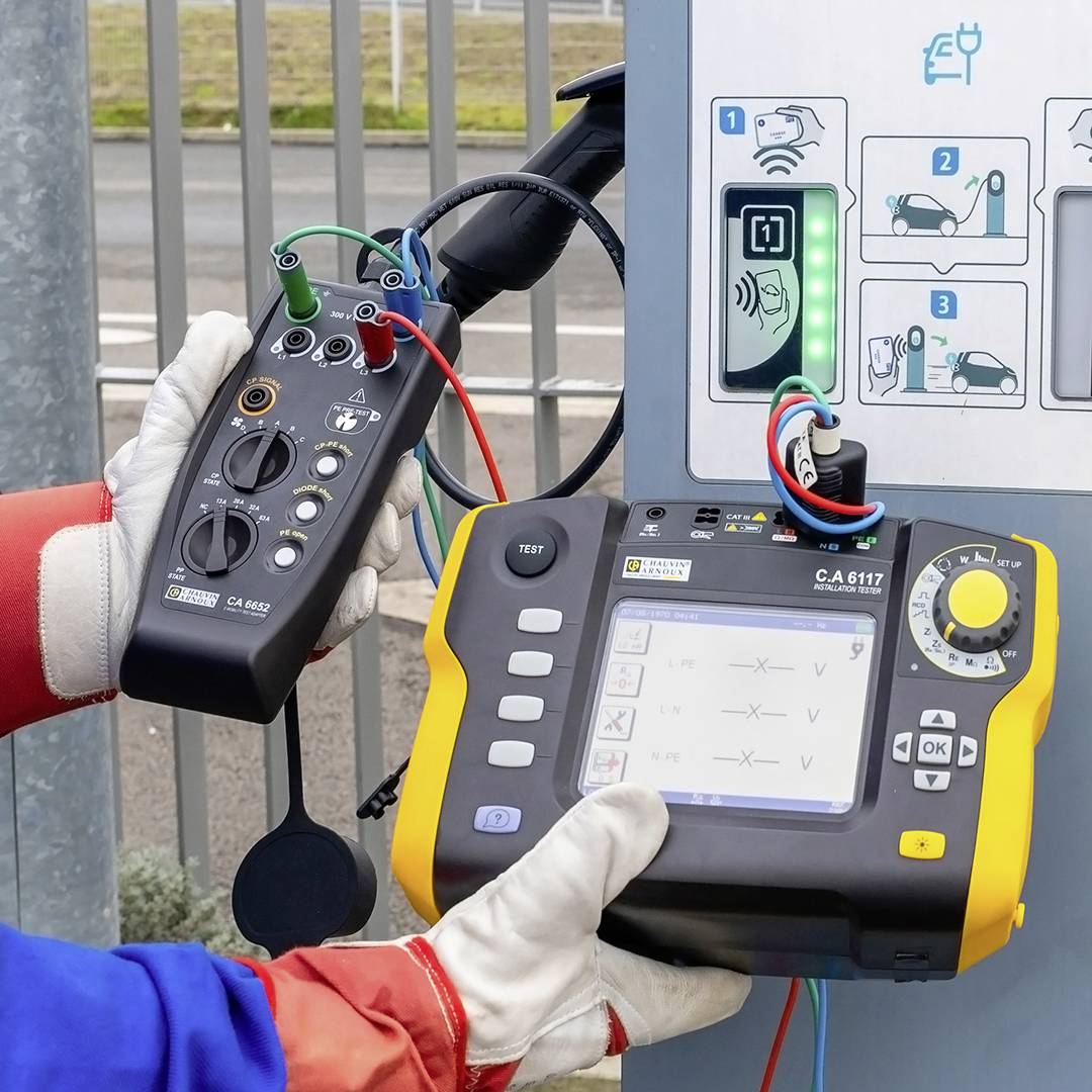 Chauvin Arnoux EVSE-SET CA 6652 + CA 6117 + DataView + CA 762 IP2X Installationstester-Set, VDE-Prüfgeräte-Set VDE-Norm -1