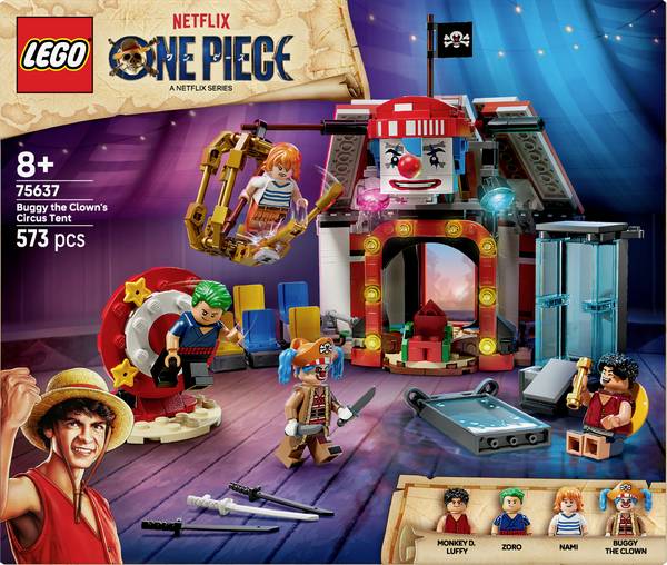 LEGO ONE PIECE 75637 Zirkuszelt von Buggy dem Clown, Spiel ab 8 Jahren