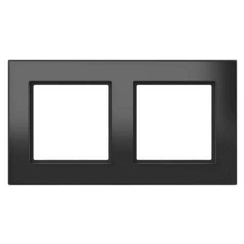 Homematic IP Funk Rahmen IP Glasrahmen – 2-fach, schwarz