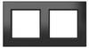 Homematic IP Funk Rahmen kompatibel mit Homematic IP IP Glasrahmen – 2-fach, schwarz