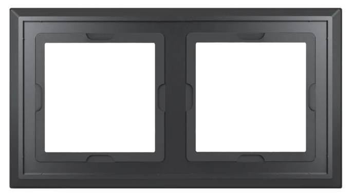 Homematic IP Funk Rahmen kompatibel mit Homematic IP IP Glasrahmen – 2-fach, schwarz-5