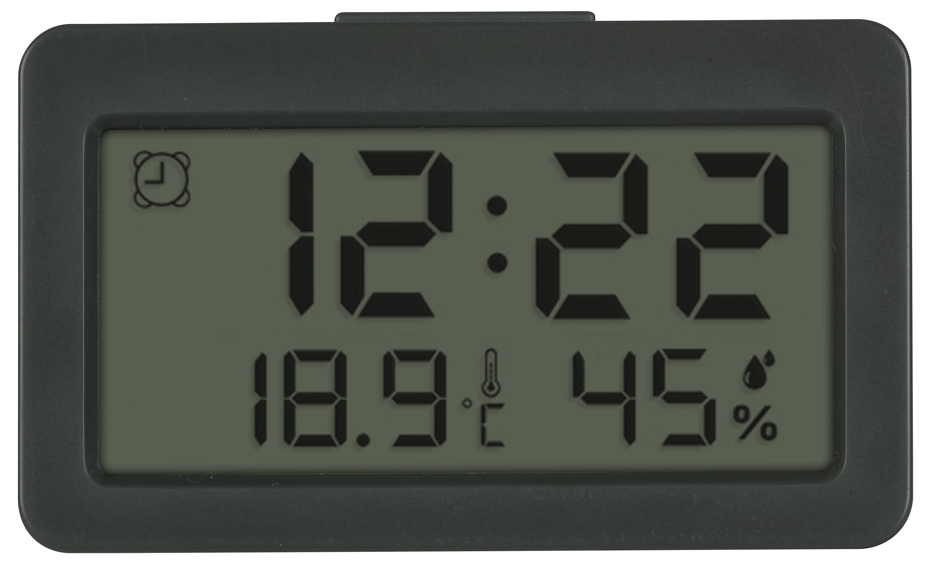 TFA Dostmann 60.2045.10 Quarz Wecker Grau Alarmzeiten 1-1