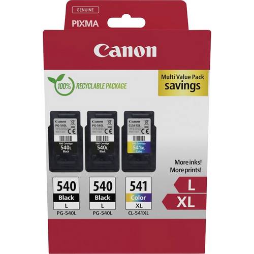 Thumbnail - Canon Druckerpatrone PG-540L+CL-541XL Original 3er-Pack Schwarz, Schwarz, Color 5224B017