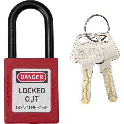 Sygonix SY-6872668 Vorhängeschloss 38 mm verschieden schließend Schlüsselschloss Kunststoff