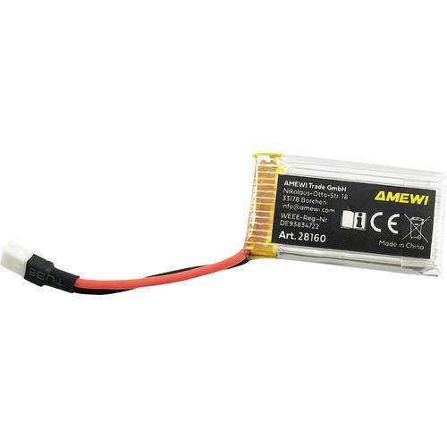 Amewi Modellbau-Akkupack (LiPo) 3.7 V 300 mAh Zellen-Zahl: 1 Softcase JST