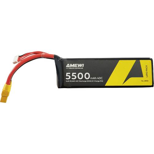 Amewi Modellbau-Akkupack (LiPo) 14.8 V 5500 mAh Zellen-Zahl: 4 Softcase XT90