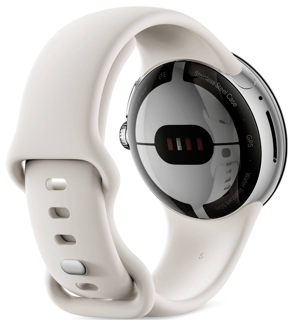 Google Pixel Watch LTE (DE) Smartwatch L Weiß-3