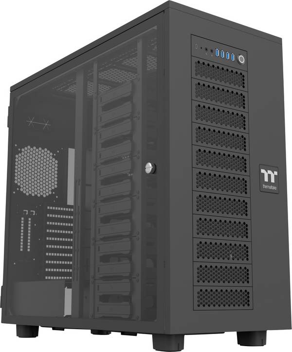Thermaltake AX700 TG Black Full Tower Gaming-Gehäuse  Schwarz