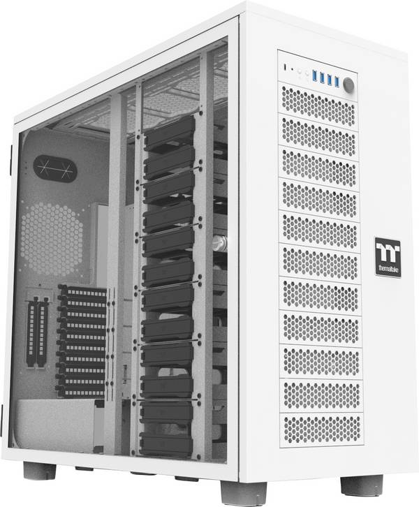 Thermaltake AX700 TG Snow White Full Tower Gaming-Gehäuse  Schnee-Weiß