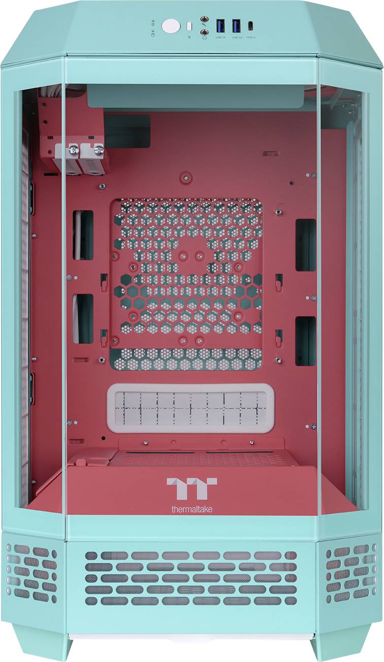 Thermaltake The Tower 250 Mint Strawberry Mini-Tower Gaming-Gehäuse Minze, Erdbeere