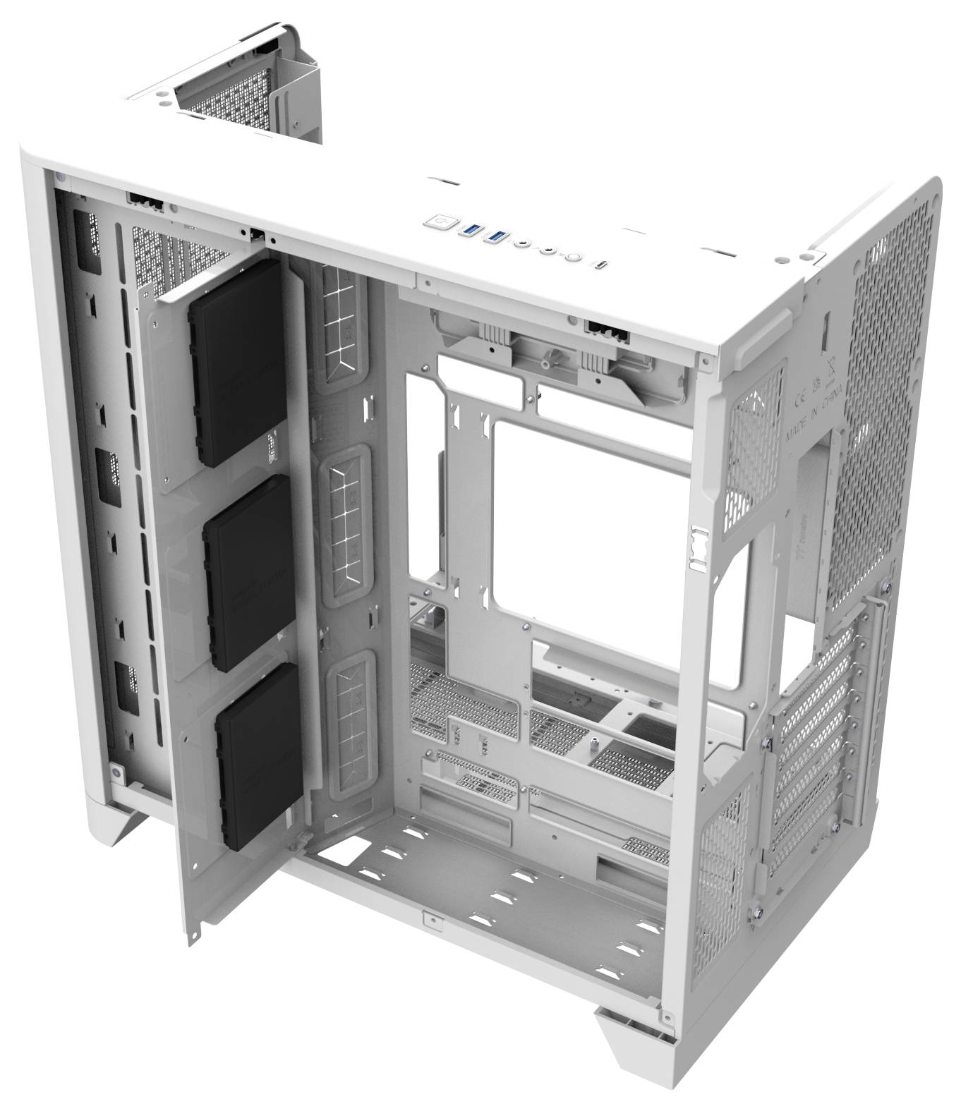 Thermaltake View 390 Air Snow White Midi-Tower PC-Gehäuse Schnee-Weiß-24