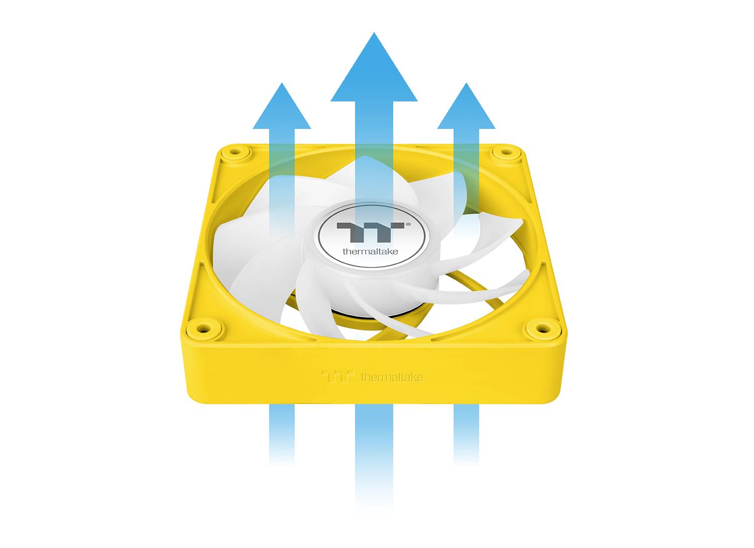 Thermaltake CT120 EX Reverse ARGB Sync PC Cooling Fan Bumblebee 3 Pack PC-Gehäuse-Lüfter Gelb (B x H x T) 120 x 120 x 25-17