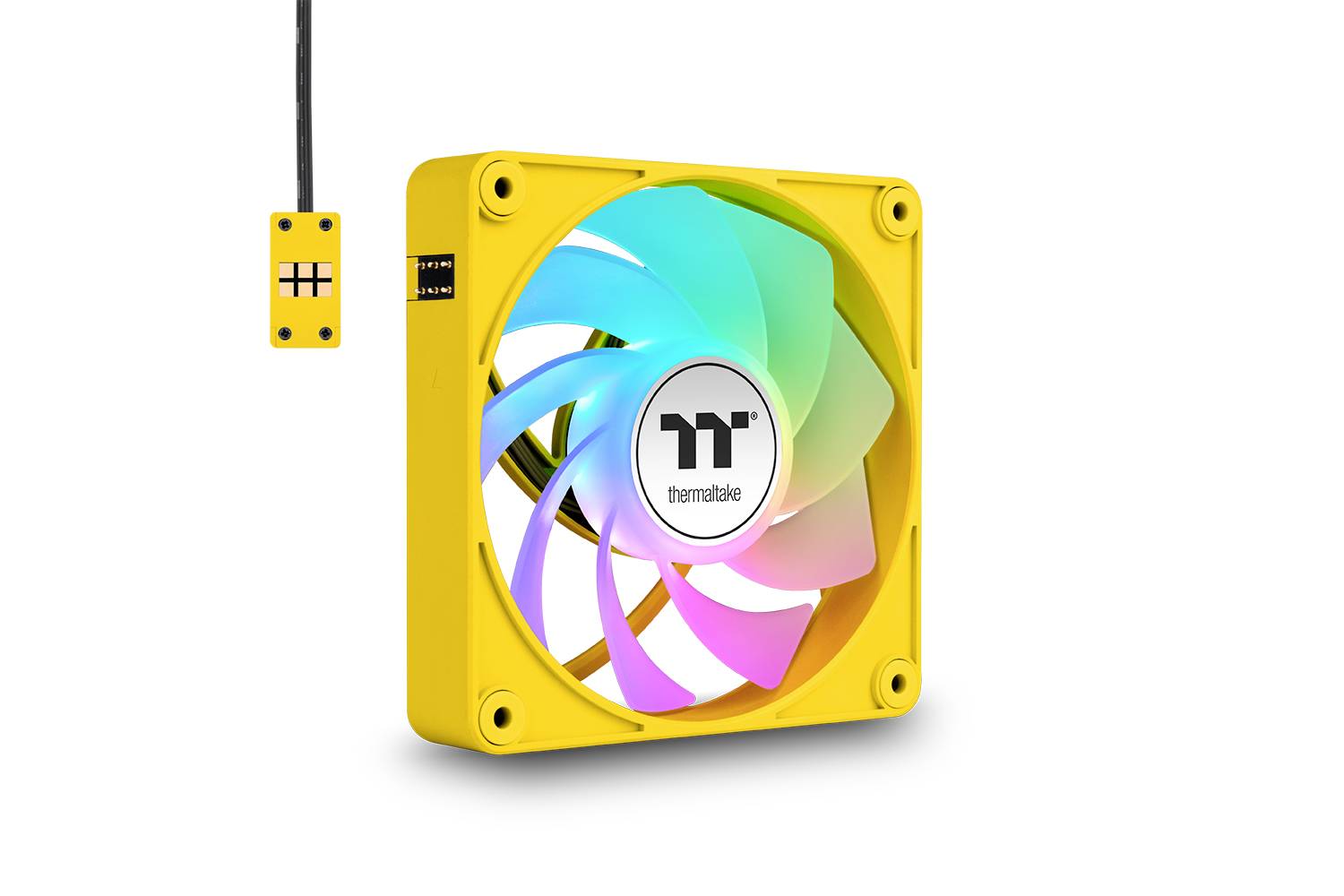 Thermaltake CT120 EX Reverse ARGB Sync PC Cooling Fan Bumblebee 3 Pack PC-Gehäuse-Lüfter Gelb (B x H x T) 120 x 120 x 25-20
