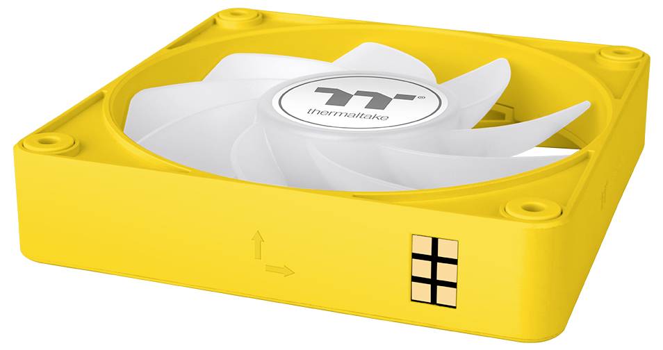 Thermaltake CT120 EX Reverse ARGB Sync PC Cooling Fan Bumblebee 3 Pack PC-Gehäuse-Lüfter Gelb (B x H x T) 120 x 120 x 25-11