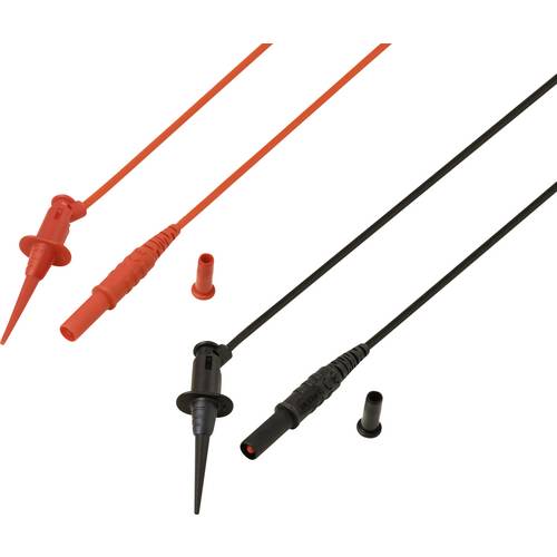 VOLTCRAFT MSL-525 Messleitung 1.2 m mit Miniatur Abgreifklemmen CAT II 300 V 1 Paar