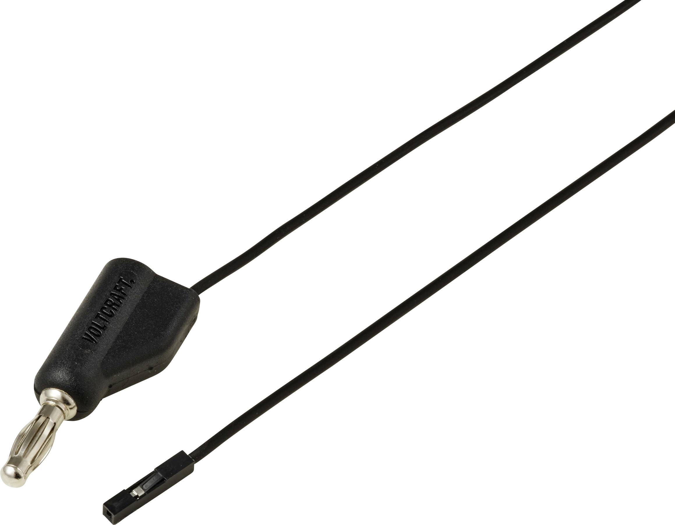 VOLTCRAFT MSL-315 schwarz Messleitung Stecker 4 mm Buchse 0.64 mm 1 m Schwarz 1 St.