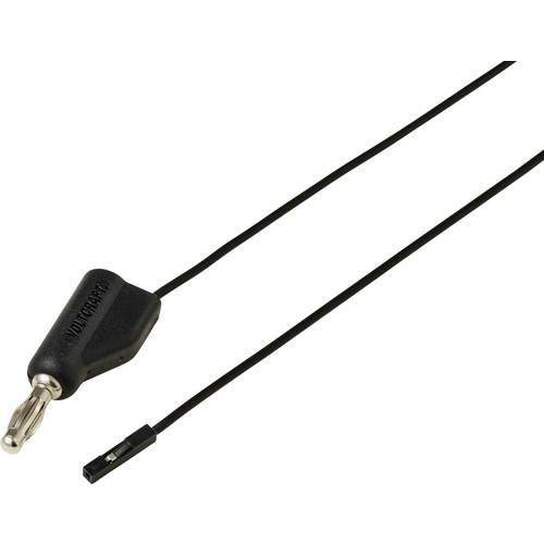 VOLTCRAFT MSL-315 schwarz Messleitung Stecker 4 mm Buchse 0.64 mm 1 m Schwarz 1 St.