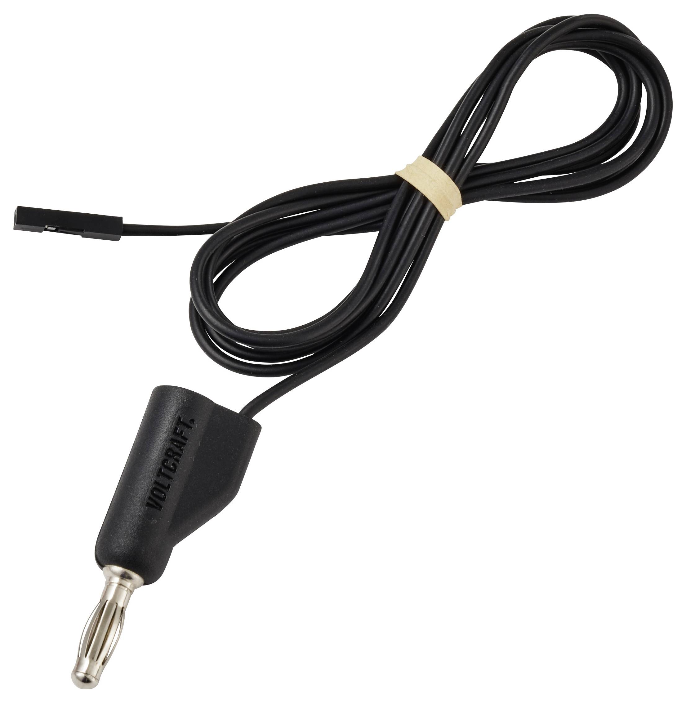 VOLTCRAFT MSL-315 schwarz Messleitung Stecker 4 mm Buchse 0.64 mm 1 m Schwarz 1 St.-2