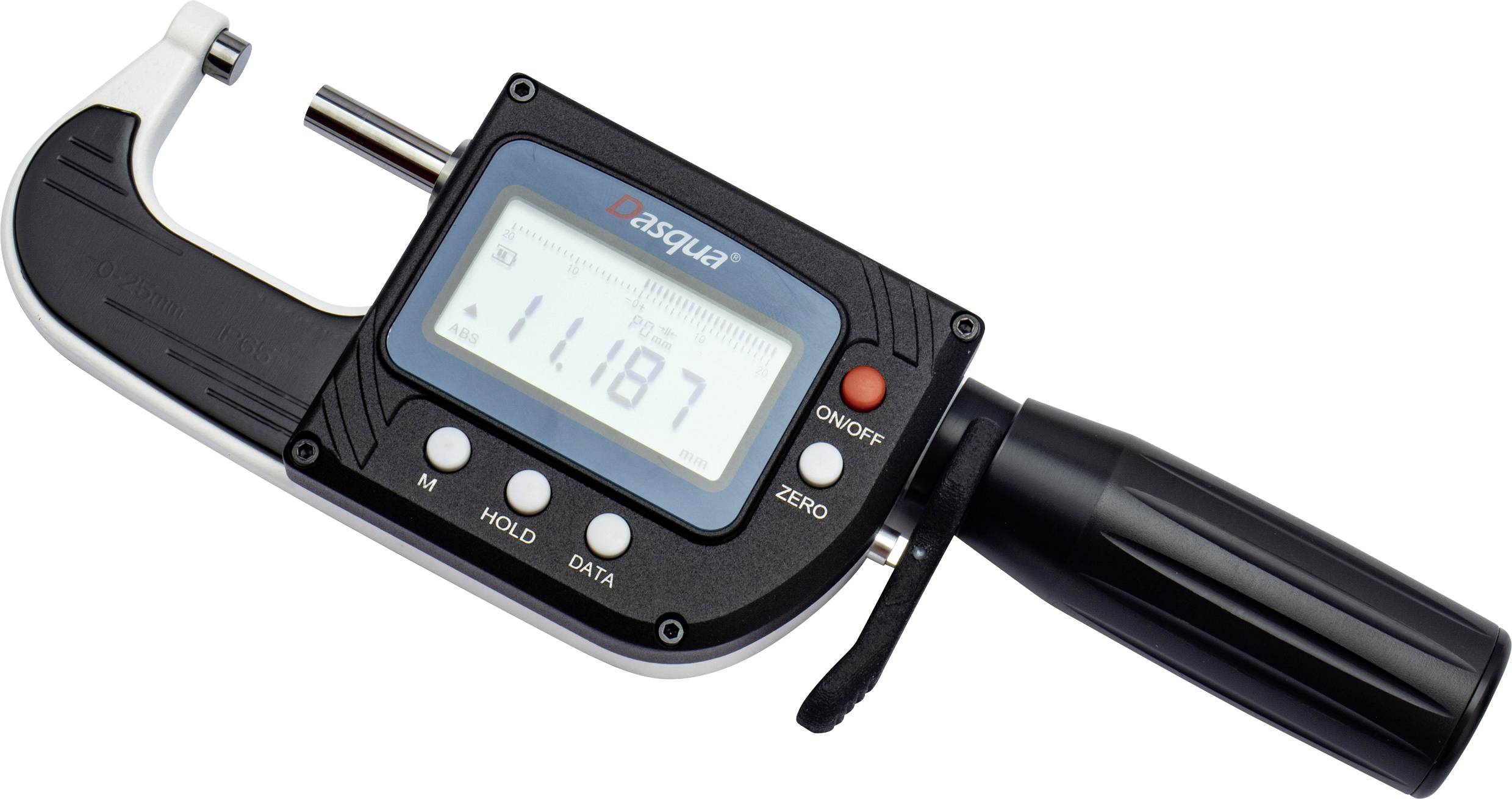 Dasqua 4105-0005 Digitales Dickenmessgerät (L x B) 160 mm x 55 mm mit digitaler Anzeige, metrisch 25 mm Ablesung: 0.01 m...