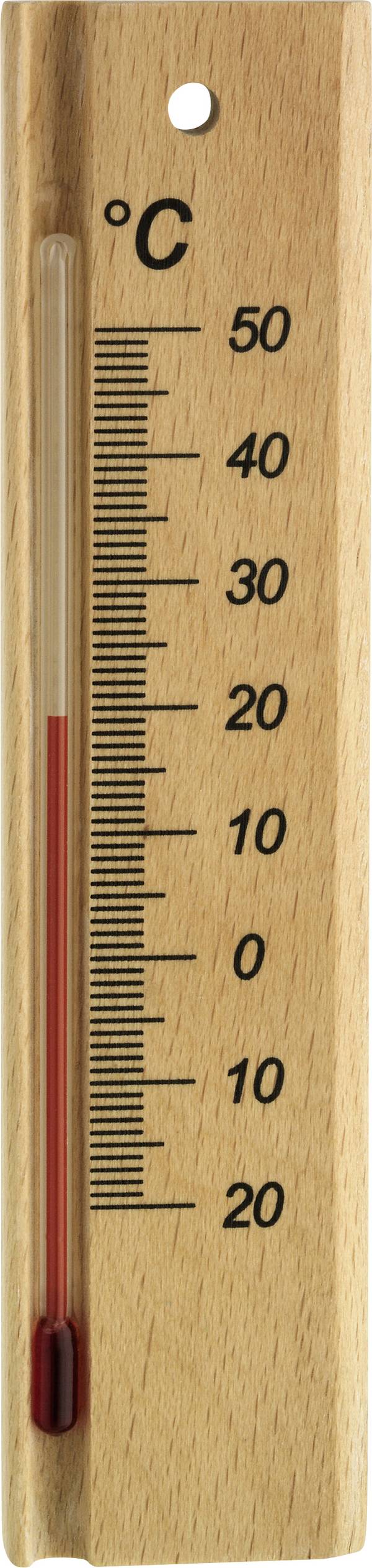 TFA Dostmann Analoges Innenthermometer aus Buche Thermometer Natur 12.1053.05