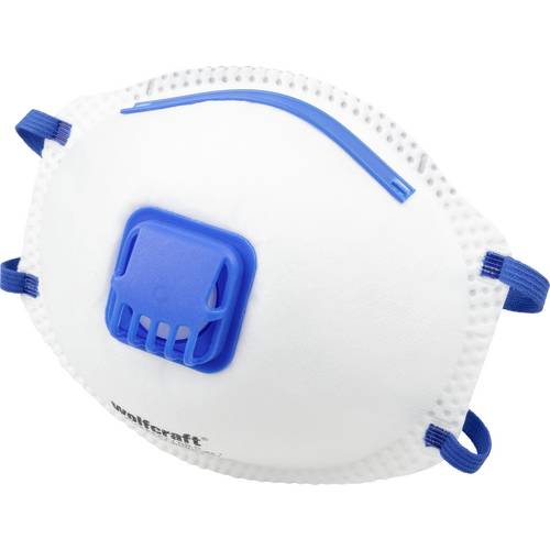Wolfcraft 4948000 Feinstaubmaske mit Ventil FFP2 D 15 St. EN 149:2001 + A1:2009