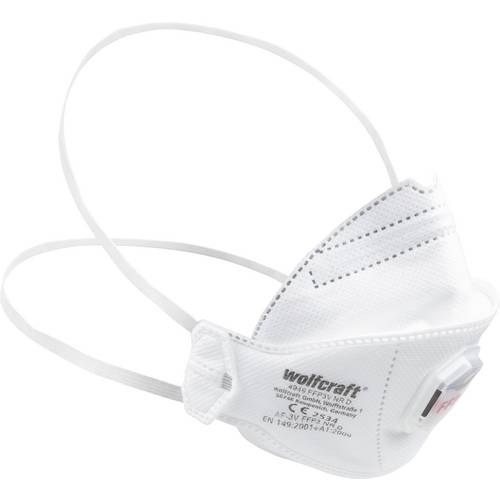 Wolfcraft 4949000 Feinstaubmaske mit Ventil FFP3 D 2 St. EN 149:2001 + A1:2009
