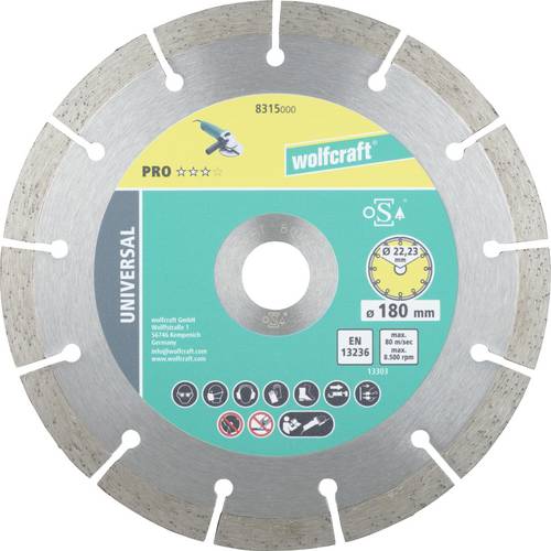 Wolfcraft 8315000 Diamanttrennscheibe 180 mm 1 St.