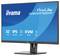 Monitor mit elegantem Design. Bildschirm zeigt Text 'iiyama ProLite XUB3297QSNP' mit Merkmalen: 32 Zoll, IPS, 2560x1440 Auflösung, USB-C, KVM-Switch.