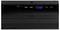 Rückansicht eines Monitors mit verschiedenen Anschlüssen, darunter Ethernet, zwei USB-Ports, VGA und zwei HDMI-Anschlüsse, die Konnektivitätsoptionen veranschaulichen.