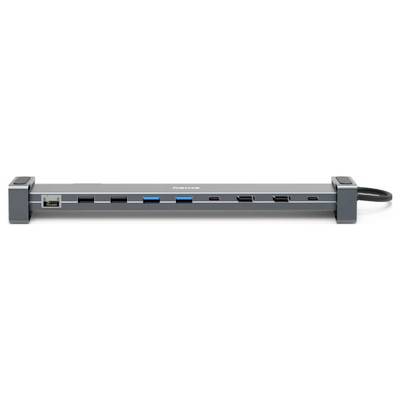 hama 00200145 USB-C-Docking-Station "Connect2Office Basic V2", Standfüße, 9 Ports-0