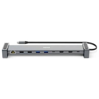 hama 00200145 USB-C-Docking-Station "Connect2Office Basic V2", Standfüße, 9 Ports-1