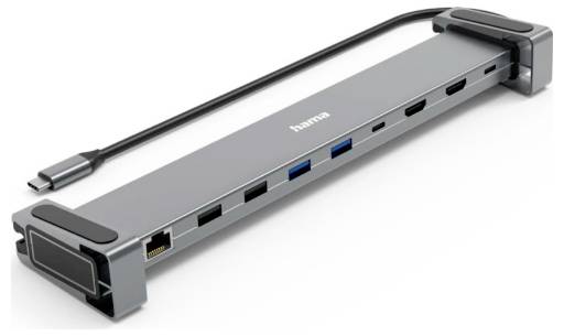 hama 00200145 USB-C-Docking-Station "Connect2Office Basic V2", Standfüße, 9 Ports-2