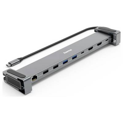 hama 00200145 USB-C-Docking-Station "Connect2Office Basic V2", Standfüße, 9 Ports-2