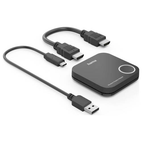 Hama Wireless-Display-Adapter, HDMI™, Full-HD 1080p, inkl. Kabel Drahtloses Full HD Präsentationssystem 30 m 1920 x 1080...