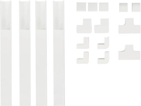 Hama 00221017 Kabelkanal  (L x B x H) 100 cm x 24 mm x 14 mm 4 St. Weiß