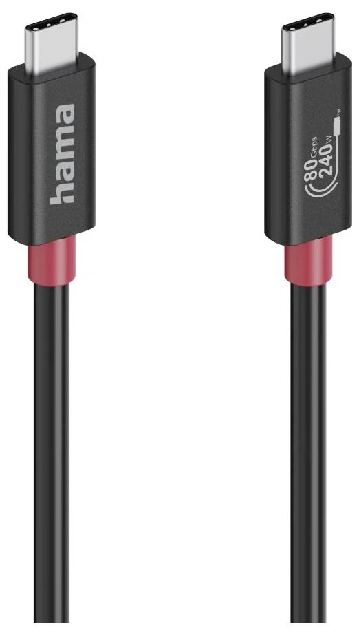 hama 00200799 USB-C-Kabel, E-Marker, USB4 Gen4, 80 Gbit/s, 5 A, 240 W, 1,00 m-1