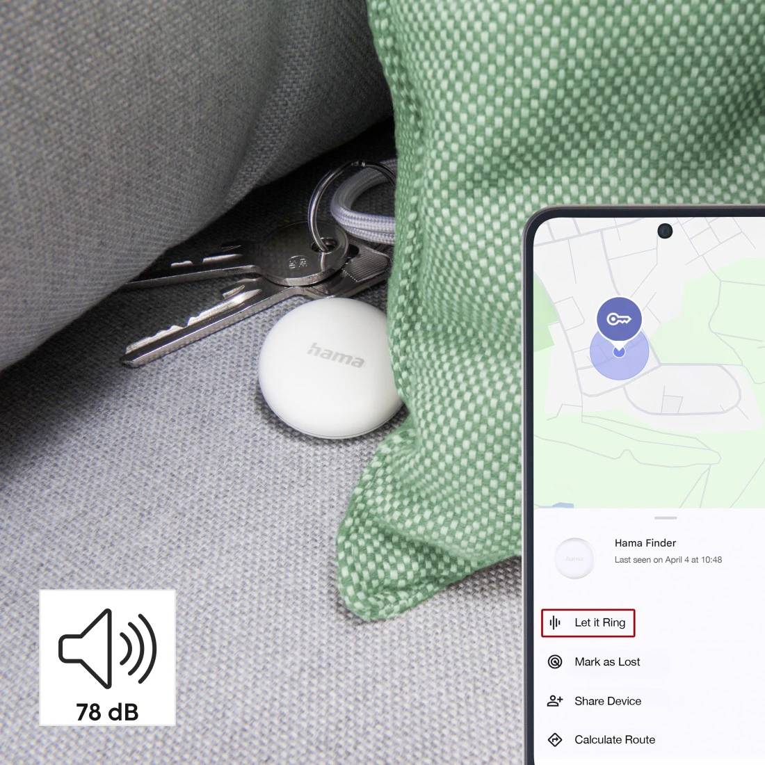 hama 00185825 Schlüsselfinder, für Android "Mein Gerät finden"-App, Bluetooth®, Weiß-13