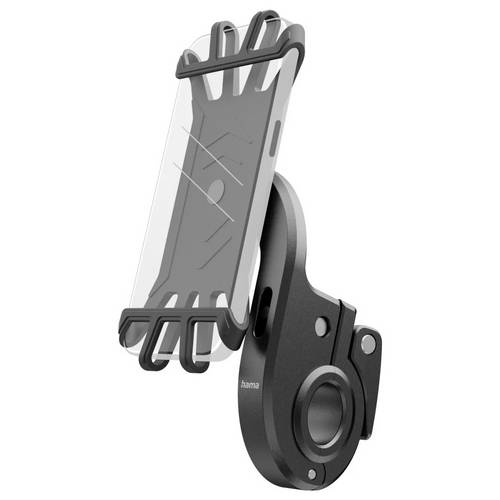 hama 00201975 Handyhalterung für E-Bike, schnelle Anbringung, Silikon, drehbar, universal
