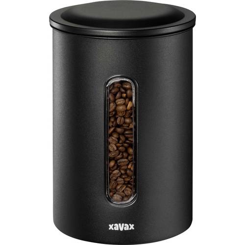 Xavax Kaffeedose für 1,3kg Bohnen o. 1,5kg Pulver, luftdicht, aromadicht, Schwarz 00111262 Dose für Kaffeebohnen