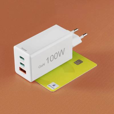 hama 00201997 Schnellladegerät, GaN, 2x USB-C, 1x USB-A, Mini-Ladegerät, PD, 100 W, Weiß-13