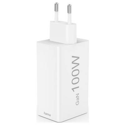 hama 00201997 Schnellladegerät, GaN, 2x USB-C, 1x USB-A, Mini-Ladegerät, PD, 100 W, Weiß-4