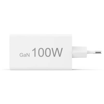 hama 00201997 Schnellladegerät, GaN, 2x USB-C, 1x USB-A, Mini-Ladegerät, PD, 100 W, Weiß-5
