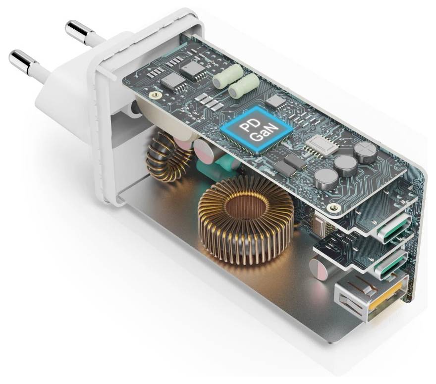 hama 00201997 Schnellladegerät, GaN, 2x USB-C, 1x USB-A, Mini-Ladegerät, PD, 100 W, Weiß-9