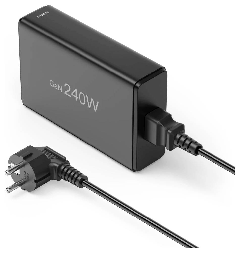 hama 00201977 USB-Ladestation 5 Ports, GaN, Schnellladegerät, 4xUSB-C, 1xUSB-A, PD, 240 W-2