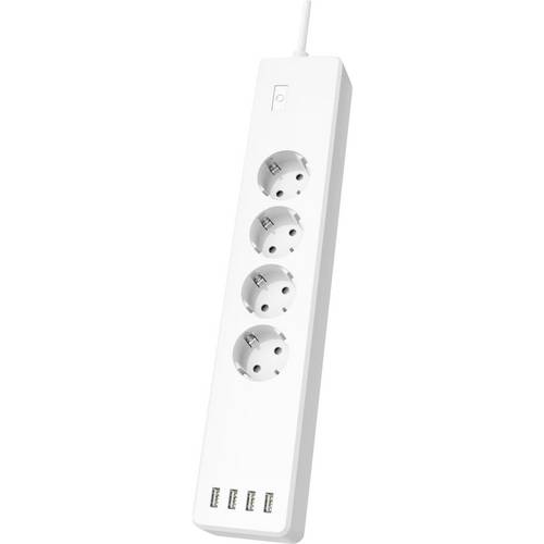 hama 00176628 Smarte WLAN-Steckdosenleiste 4-fach, einzeln schaltbar, Überlastsch., 4xUSB