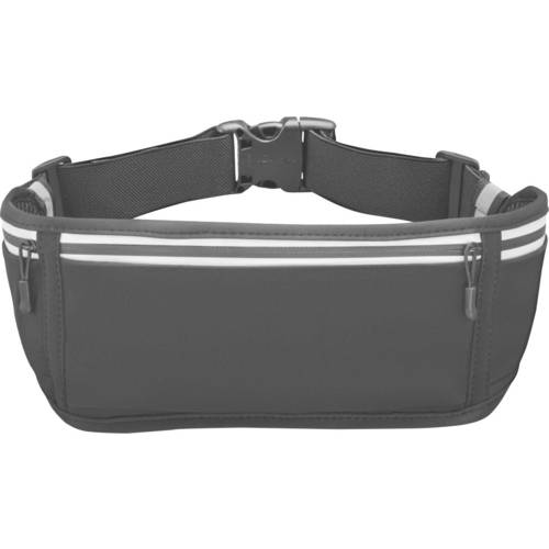 hama 00019859 Bauchtasche für Handys, Laufgürtel zum Joggen, reflektierend, Schwarz