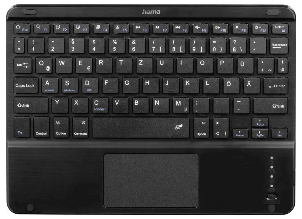 Hama Tablet-Case "Premium", Hülle m. Tastatur f. iPad 11" (25)/10.9" (22), Schw. Tablet Hülle Apple iPad 11" (25)/10.9" -4